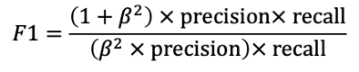 F1 score is the harmonic