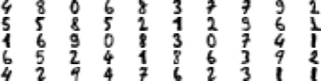 cluster centers handwritten digits